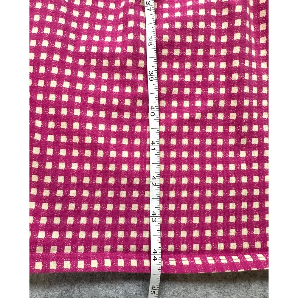 URBAN OUTFITTERS Women's Medium Pink Gingham Check Short Puff Sleeve Midi Dress - Picture 11 of 12